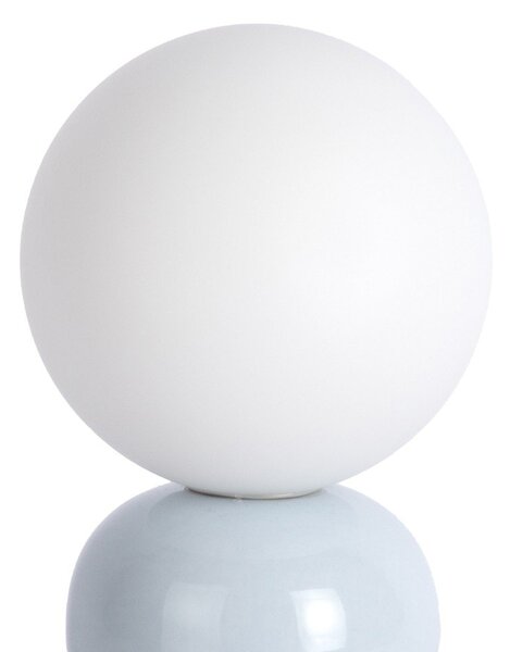 Lampada da tavolo burgundy/azzurra in ceramica (altezza totale 26 cm) Firenze Pellet – Leitmotiv