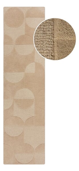Tappeto beige in lana 60x230 cm Gigi - Flair Rugs