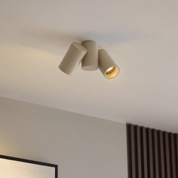 Faretto da soffitto moderno 2 luci orientabile tortora - Michael