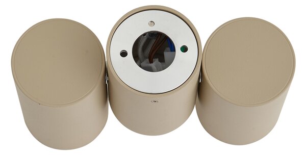 Faretto da soffitto moderno 2 luci orientabile tortora - Michael