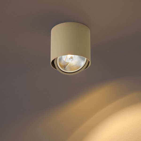 Faretto da soffitto moderno orientabile tortora GU10 AR111 - Impact