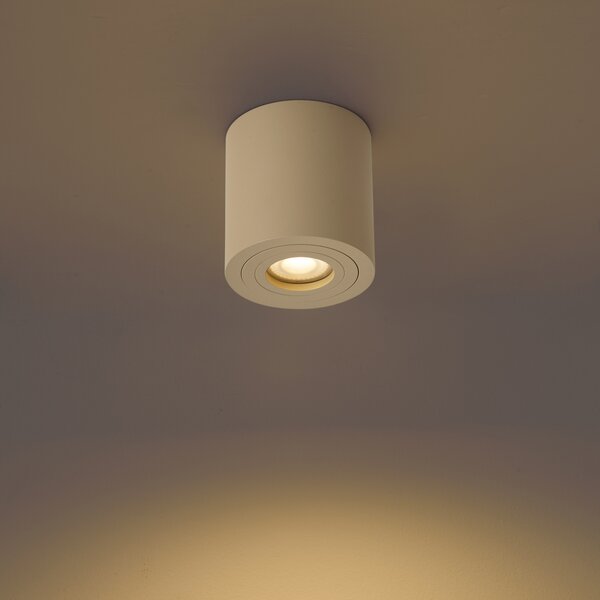 Faretto da soffitto moderno tortora GU10 50mm IP44 - Capa