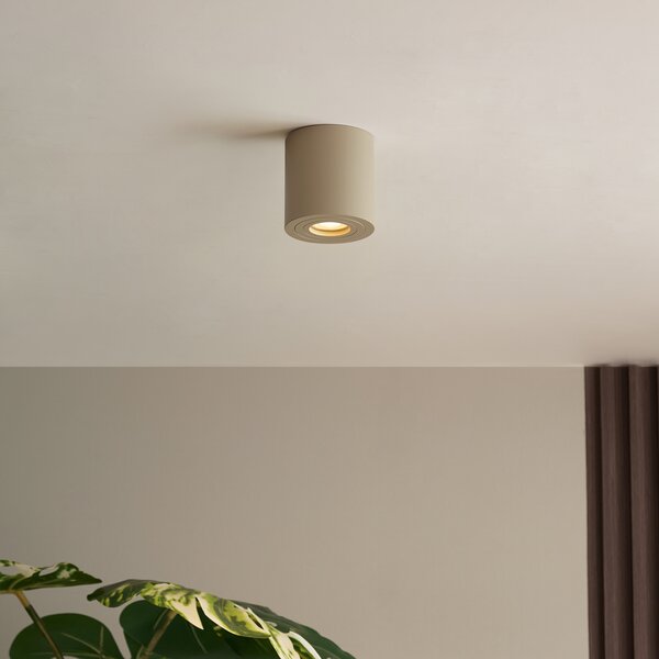 Faretto da soffitto moderno tortora GU10 50mm IP44 - Capa