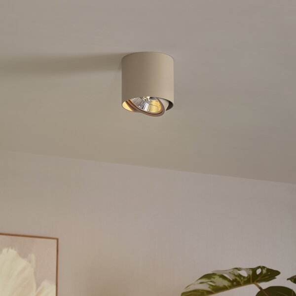 Faretto da soffitto moderno orientabile tortora GU10 AR111 - Impact