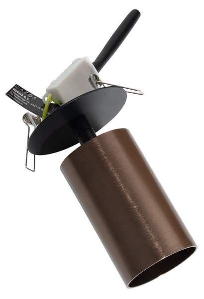 Faretto da incasso moderno bronzo scuro GU10 50mm - Chels