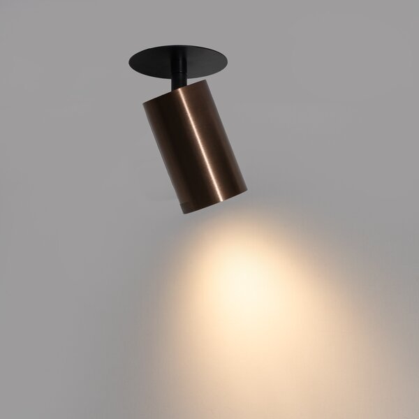 Faretto da incasso moderno bronzo scuro GU10 50mm - Chels