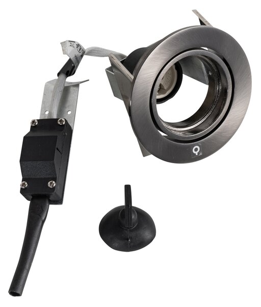 Set di 6 faretti da incasso moderni color canna di fucile GU10 50mm rotondi orientabili - Cisco