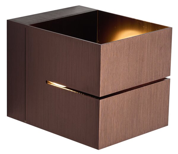Lampada da parete moderna bronzo scuro con LED e dimmer touch ricaricabile - Joris Groove