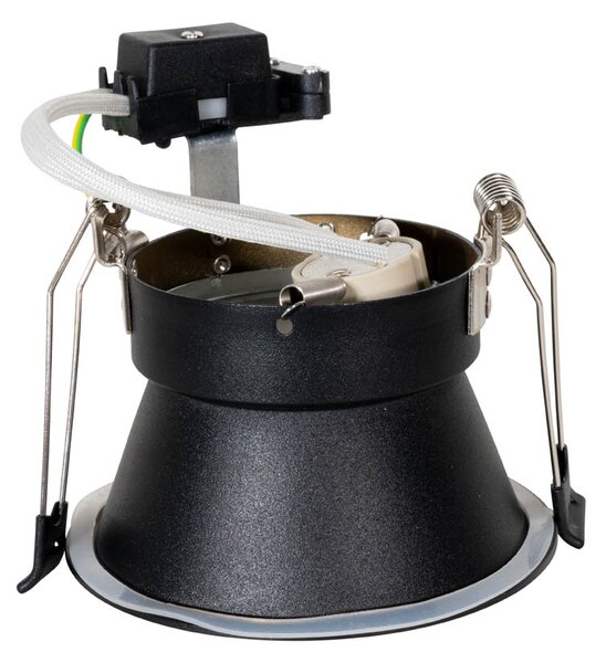 Set di 6 faretti da incasso moderni neri con oro GU10 70mm IP44 - Dept