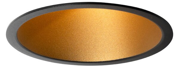 Set di 6 faretti da incasso moderni neri con oro GU10 70mm IP44 - Dept
