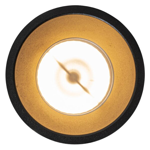Set di 6 faretti da incasso moderni neri con oro GU10 70mm IP44 - Dept