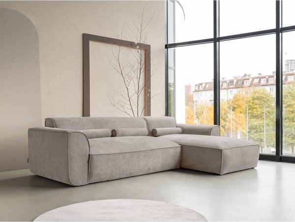 Divano angolare componibile beige (con penisola a destra) Flex Felix – Miuform