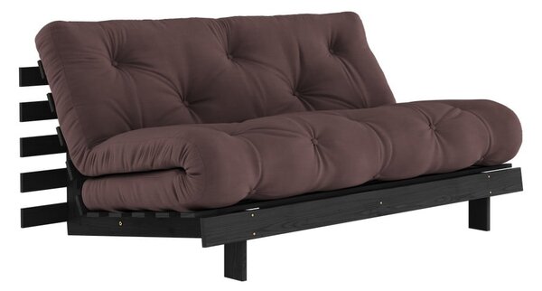 Divano letto marrone scuro 160 cm Roots Black Night - Karup Design