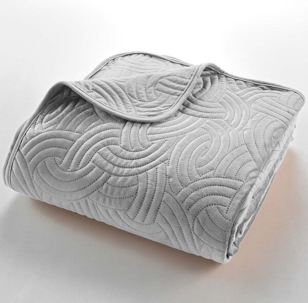 Set con copriletto e federa grigio in velluto 220x240 cm Solange – douceur d'intérieur