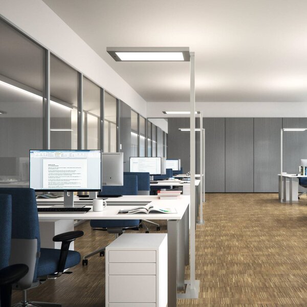 Waldmann Piantana LED Lavigo Core DPS 12500/840/R/G1, bianco, sensore dimmerabile, Bianco / Opale, Studio / Ufficio, Metallo, Moderno
