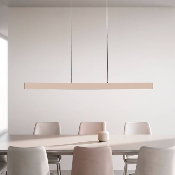 JUST LIGHT. GmbH Lampada a sospensione Adina, Crema / Ambra, Soggiorno / Sala da pranzo, Alluminio, Moderno, Lampada a sospensione