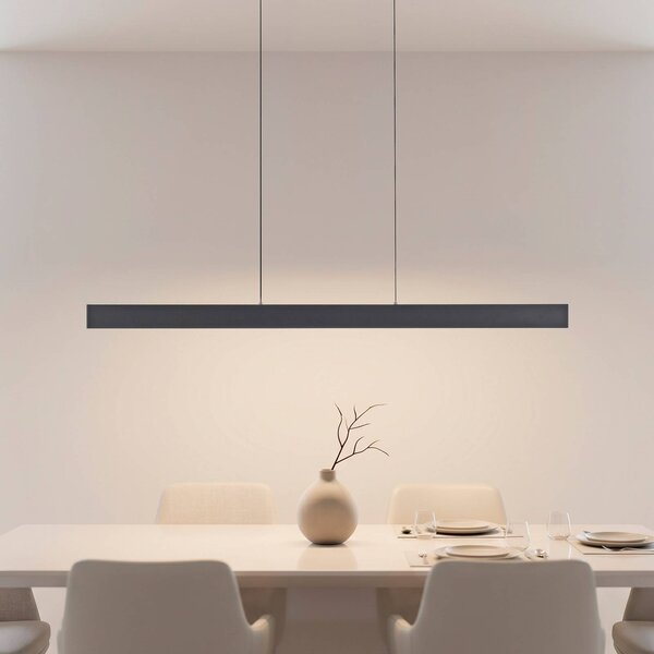 JUST LIGHT. GmbH Lampada a sospensione Adina, Nero, Soggiorno / Sala da pranzo, Alluminio, Moderno, Lampada a sospensione