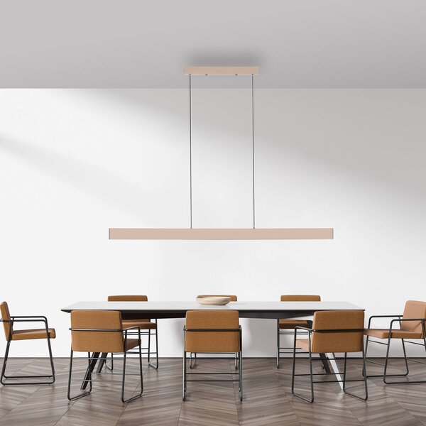 JUST LIGHT. GmbH Lampada a sospensione Adina, Crema / Ambra, Soggiorno / Sala da pranzo, Alluminio, Moderno, Lampada a sospensione