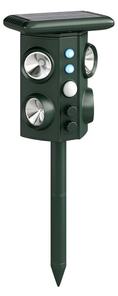 Outsunny Repellente Solare Ultrasonico per Gatti, 5 Modalità, Sensore PIR, Flash LED | Aosom Italy