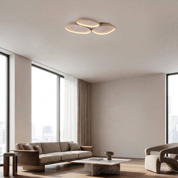 JUST LIGHT. GmbH Plafoniera soffitto Moonbraker, dimmerabile, Marrone / Ruggine, Soggiorno / Sala da pranzo, Alluminio, Moderno, Plafoniera