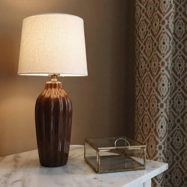 PR Home Lampada da tavolo Lyon, Marrone / Ruggine, Corridoio, Ceramica, Scandinavo, Lampada da tavolo