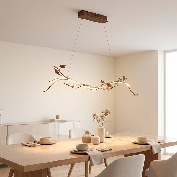 JUST LIGHT. GmbH Lampada a sospensione Aurelia, dimmerabile, Marrone / Ruggine, Soggiorno / Sala da pranzo, Metallo, Fiorentino, Lampada a sospensione