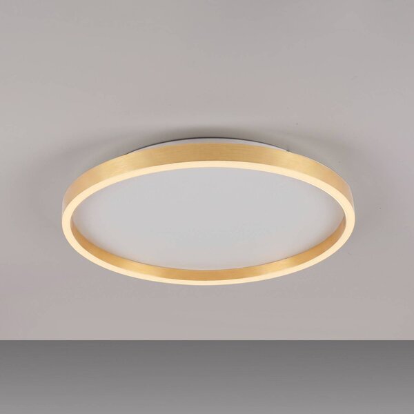 JUST LIGHT. GmbH Plafoniera soffitto Madlen, dimmerabile, Ottone / Oro, Soggiorno / Sala da pranzo, Metallo, Moderno, Plafoniera