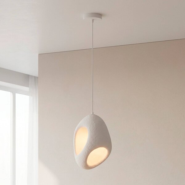 JUST LIGHT. GmbH Lampada a sospensione Artoni, dimmerabile, Bianco / Opale, Soggiorno / Sala da pranzo, Plastica, Moderno, Lampada a sospensione