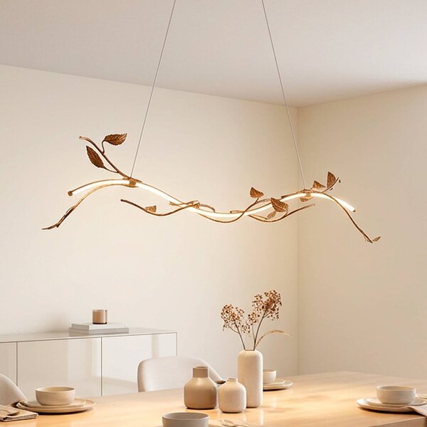 JUST LIGHT. GmbH Lampada a sospensione Aurelia, dimmerabile, Marrone / Ruggine, Soggiorno / Sala da pranzo, Metallo, Fiorentino, Lampada a sospensione