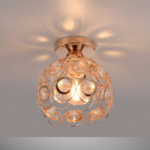 JUST LIGHT. GmbH Plafoniera soffitto Tilly, dimmerabile, Ottone / Oro, Soggiorno / Sala da pranzo, Metallo, Plafoniera