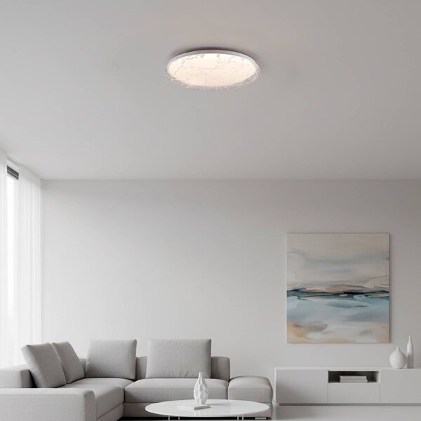 JUST LIGHT. GmbH Plafoniera soffitto Art Plafo, dimmerabile, Bianco / Opale, Soggiorno / Sala da pranzo, Metallo, Moderno, Plafoniera