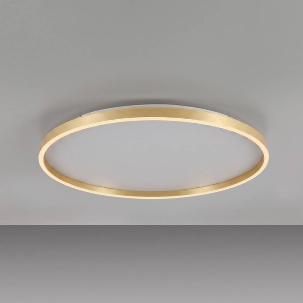 JUST LIGHT. GmbH Plafoniera soffitto Madlen, dimmerabile, Ottone / Oro, Soggiorno / Sala da pranzo, Metallo, Moderno, Plafoniera