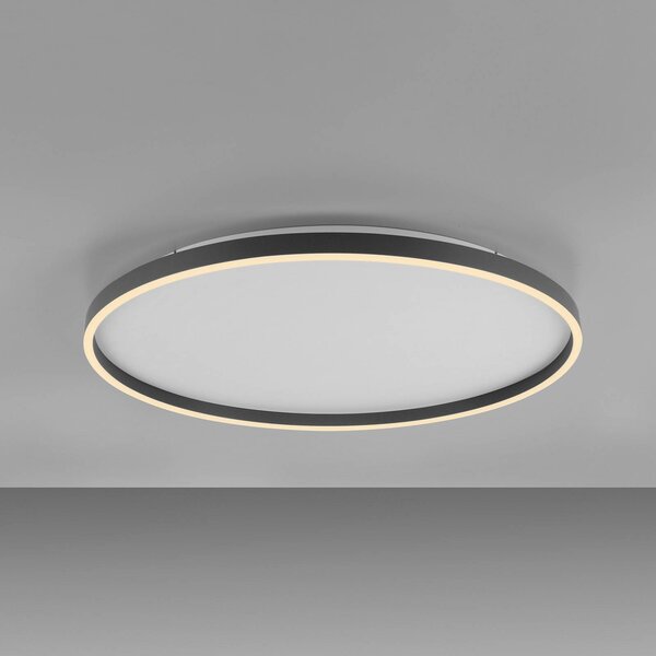 JUST LIGHT. GmbH Plafoniera soffitto Madlen, dimmerabile, Nero, Soggiorno / Sala da pranzo, Metallo, Moderno, Plafoniera