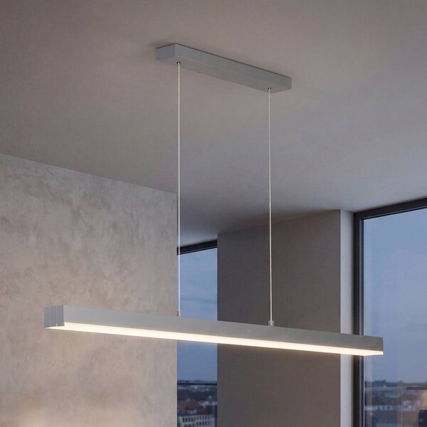 FISCHER & HONSEL Lampada a sospensione Vayana, dimmerabile, Alluminio / Grigio / Zincato, Soggiorno / Sala da pranzo, Metallo, Moderno, Lampada a sospensione