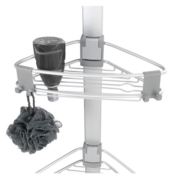 Mensola da bagno telescopica color argento opaco in alluminio Purio – Wenko