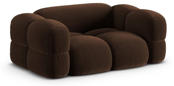 Divano marrone scuro con rivestimento in velluto 180 cm Loretto – Cosmopolitan Design