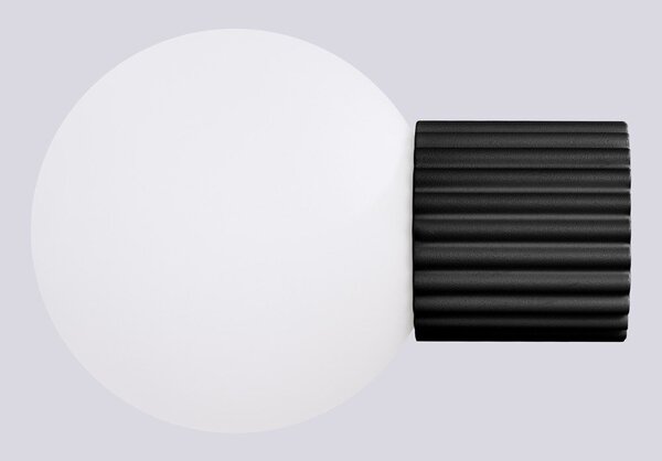Lampada da parete nera ø 12 cm Orbital – Sollux