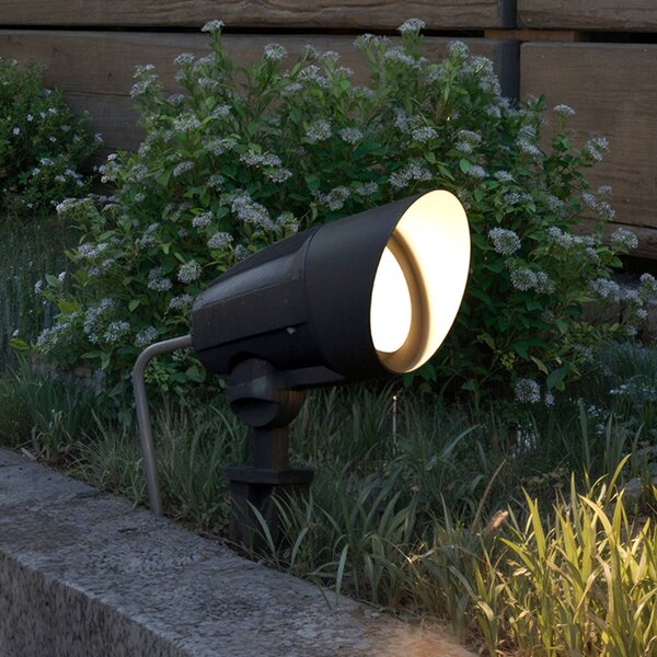 Philips Cylr, faretto con picchetto, nero, spina, IP44, GU10 Cylr, Nero, Alluminio, Lampada da esterni