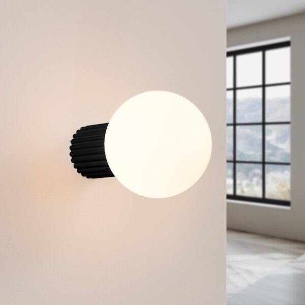 Lampada da parete nera ø 12 cm Orbital – Sollux