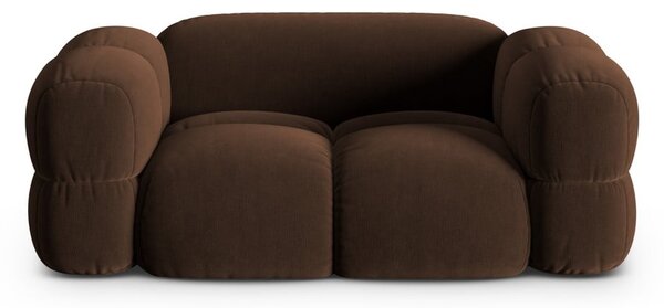 Divano marrone scuro con rivestimento in velluto 180 cm Loretto – Cosmopolitan Design