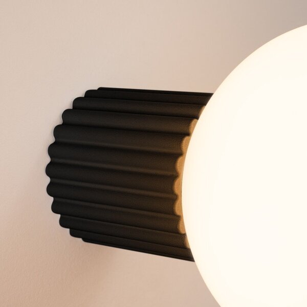 Lampada da parete nera ø 12 cm Orbital – Sollux