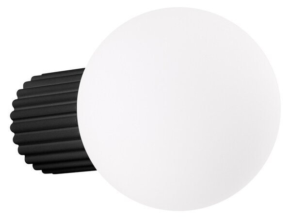 Lampada da parete nera ø 12 cm Orbital – Sollux