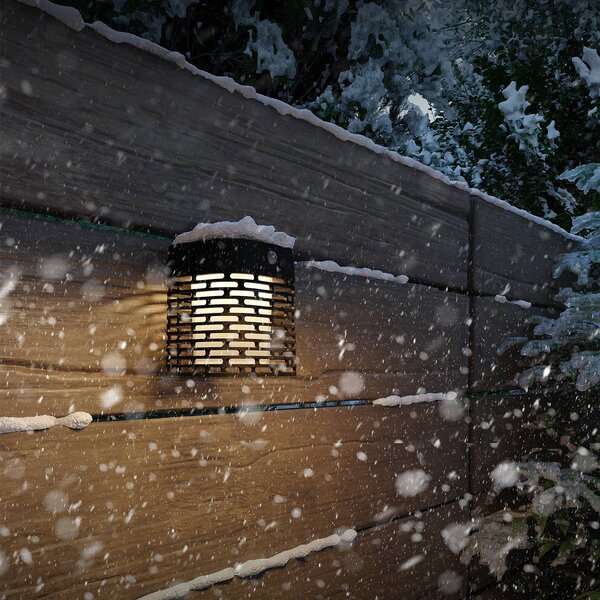 Philips Lampada da parete a LED e solare Hara, nera, con sensore, IP44 Hara, Nero, Plastica, Applique da esterni