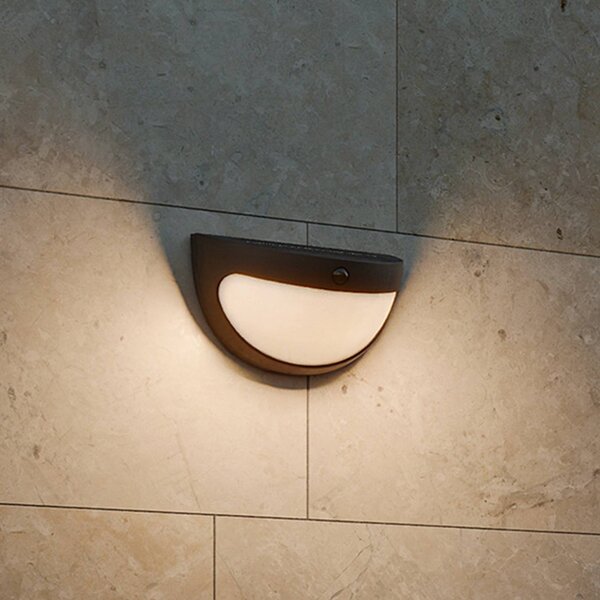 Philips Lampada da parete solare a LED Swyn, nera, con sensore, IP44 Swyn, Nero, Plastica, Applique da esterni