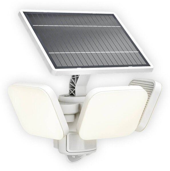 Philips Lampada LED solare Zyren, bianca, 3.000 K, con sensore, IP65 Zyren, Bianco / Opale, Plastica, Applique da esterni
