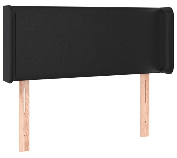 Testiera ad Orecchio Nera 83x16x78/88 cm in Pelle finta