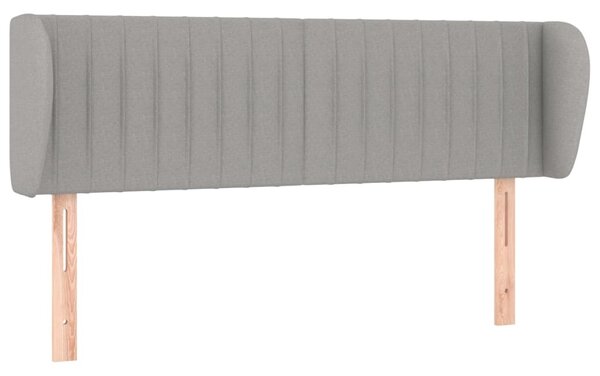 Testiera ad Orecchio Grigio Chiaro 147x23x78/88 cm in Tessuto