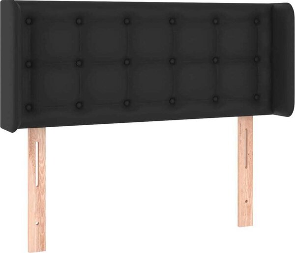 Testiera ad Orecchio Nera 83x16x78/88 cm in Pelle finta