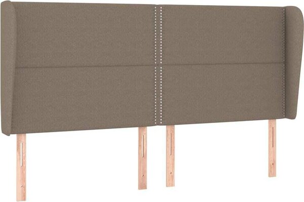 Testiera ad Orecchio Tortora 183x23x118/128 cm in Tessuto