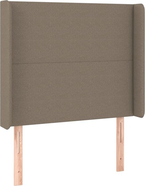 Testiera ad Orecchio Tortora 103x16x118/128 cm in Tessuto